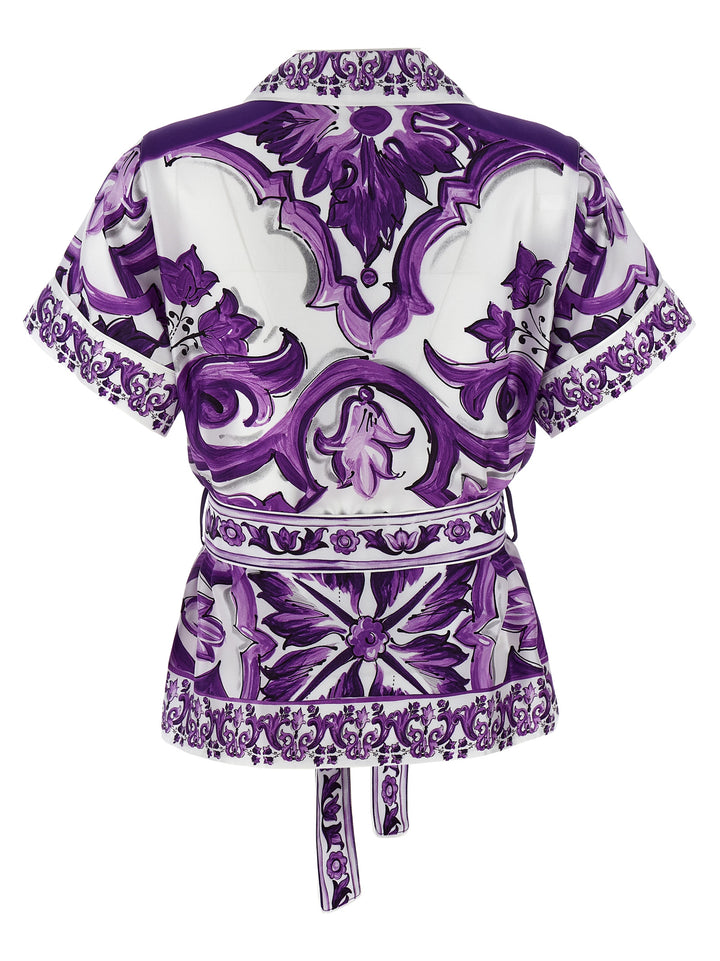 Dolce & Gabbana Maiolica Shirt and Blouse - Purple | b937cead252796271b9e4e23d92ea870d55679cf