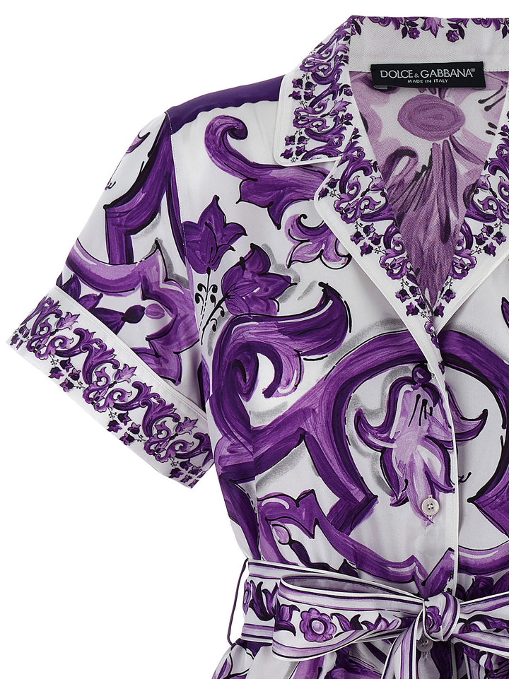 Dolce & Gabbana Maiolica Shirt and Blouse - Purple | d18ff25fd683a503bbf5803399c9e1f3bcefdc1a