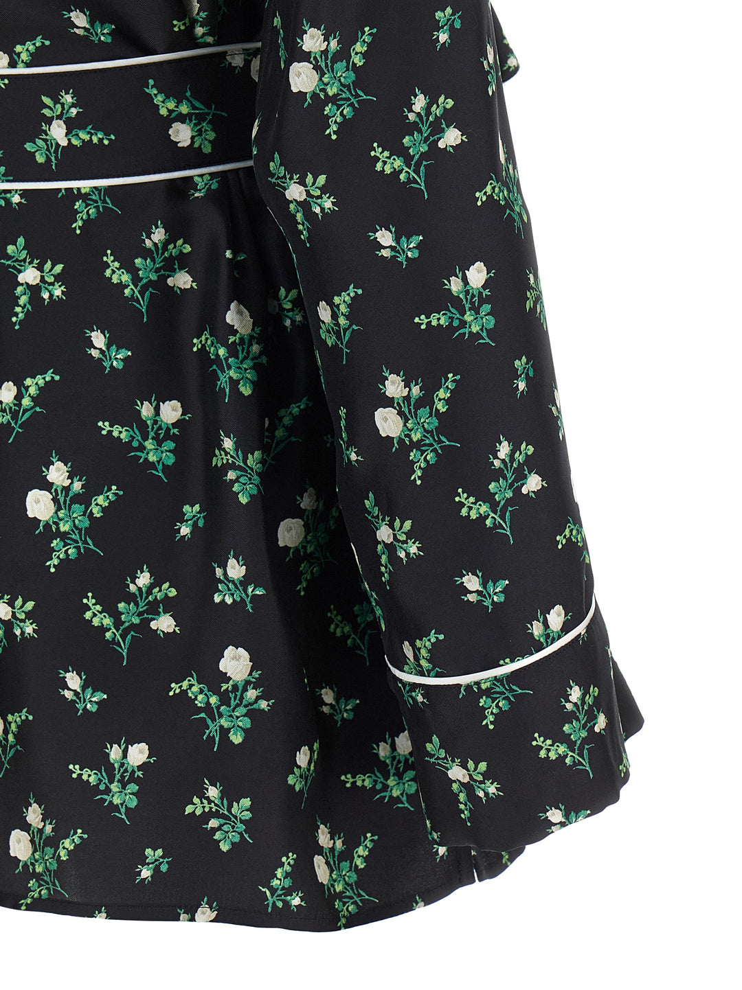 Dolce & Gabbana Roselline And Lily Of The Lilies Of The Flowers Printed Shirt Shirt and Blouse - Black | 53c115e87d5d32784d2e366149f2851914a32586