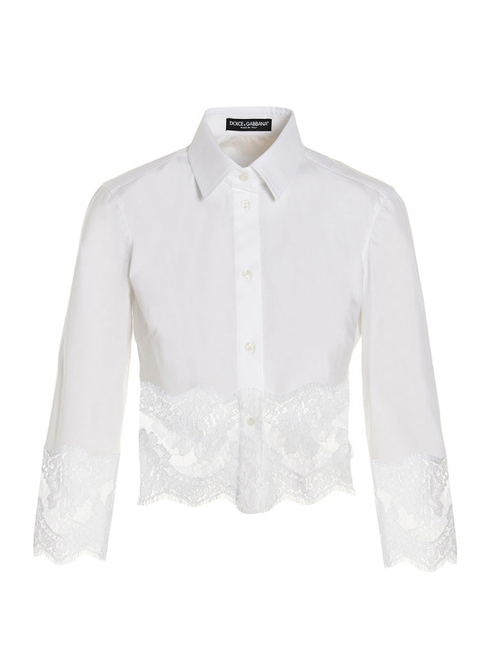 Dolce & Gabbana Lace Shirt Shirt and Blouse - White | a0e5d98aedf48a9a86eb2919f565371c18f26b5a