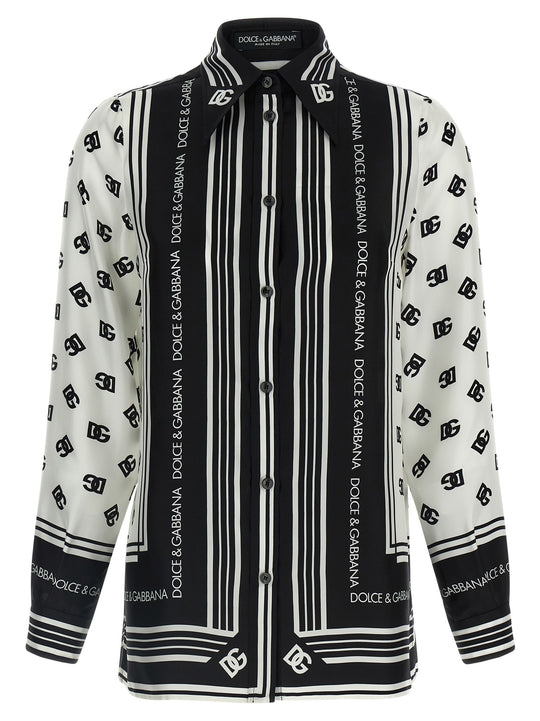 Dg Print Shirt Shirt And Blouse White/Black