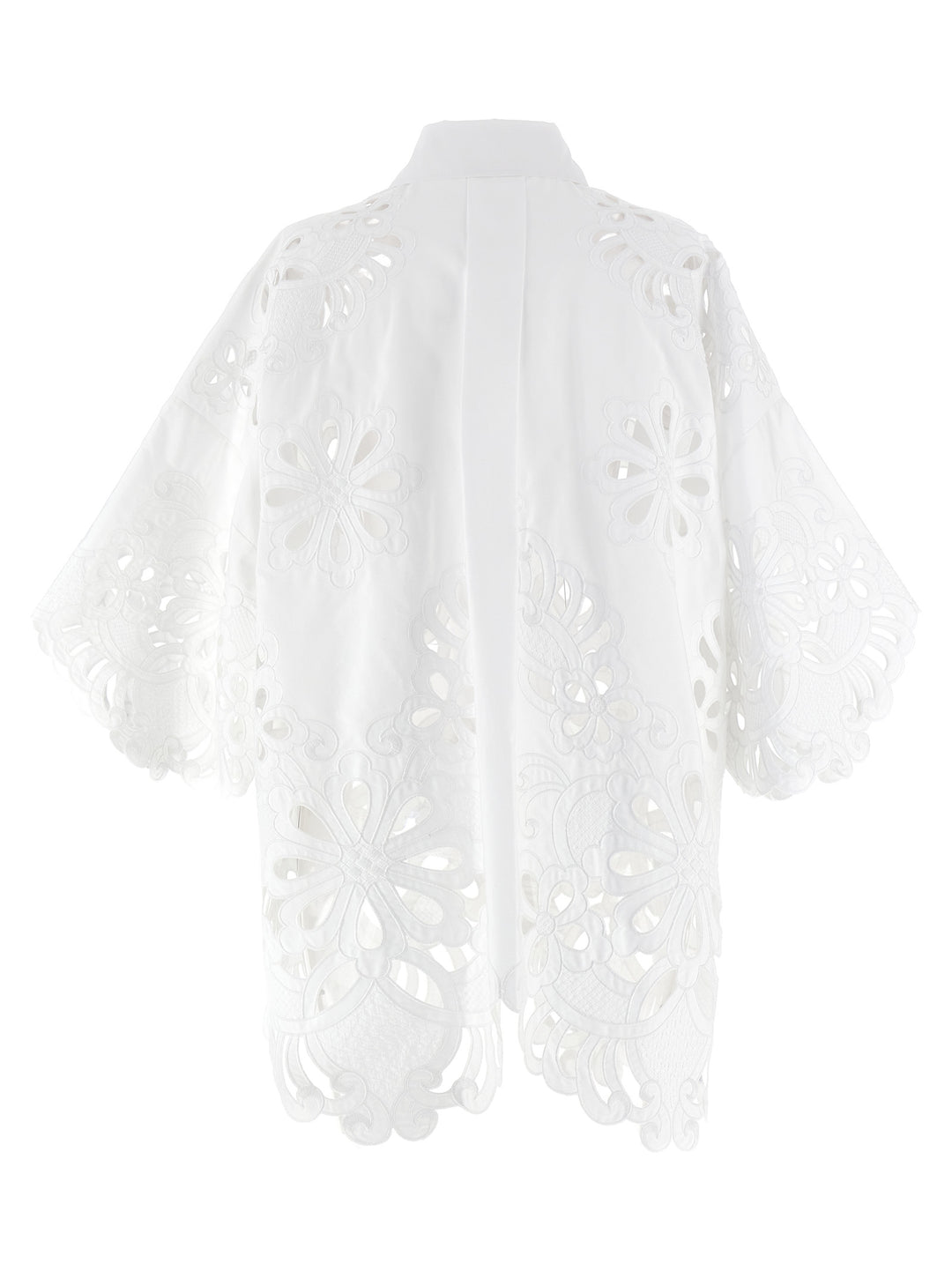 Cut-Out Embroidery Shirt Shirt, Blouse White