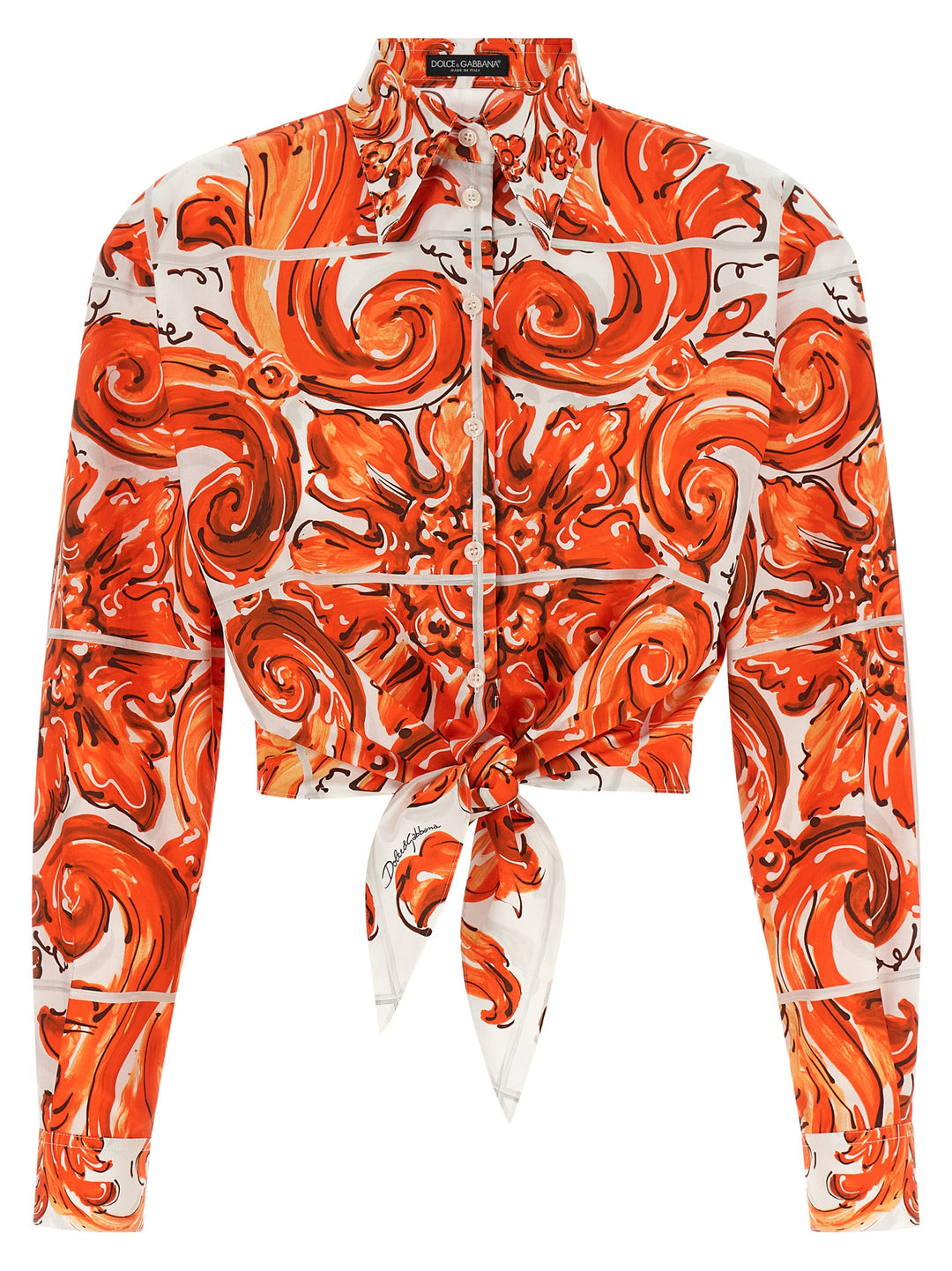 Dolce & Gabbana Maiolica Shirt and Blouse - Orange | e179427eda192a9bfdd37fc5bd9f27b3c68d36a2