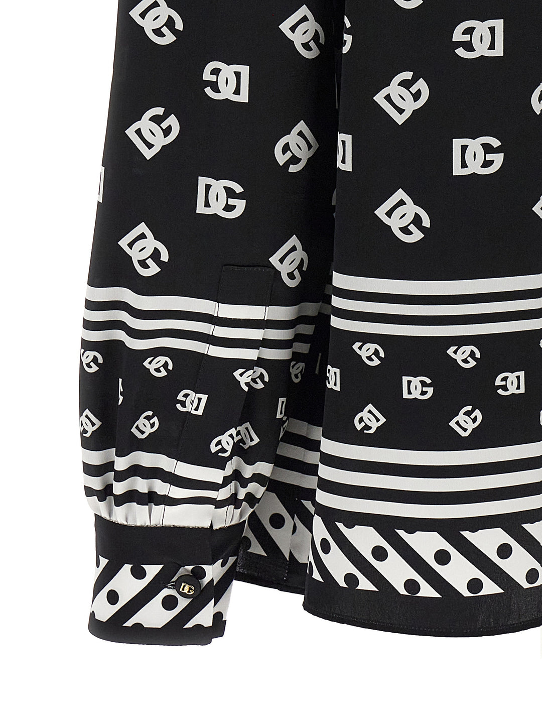 Dolce & Gabbana Silk Shirt Shirt and Blouse - White/Black | ae7ddeb156dda05e38baf341db3a22bfbac3dd4b