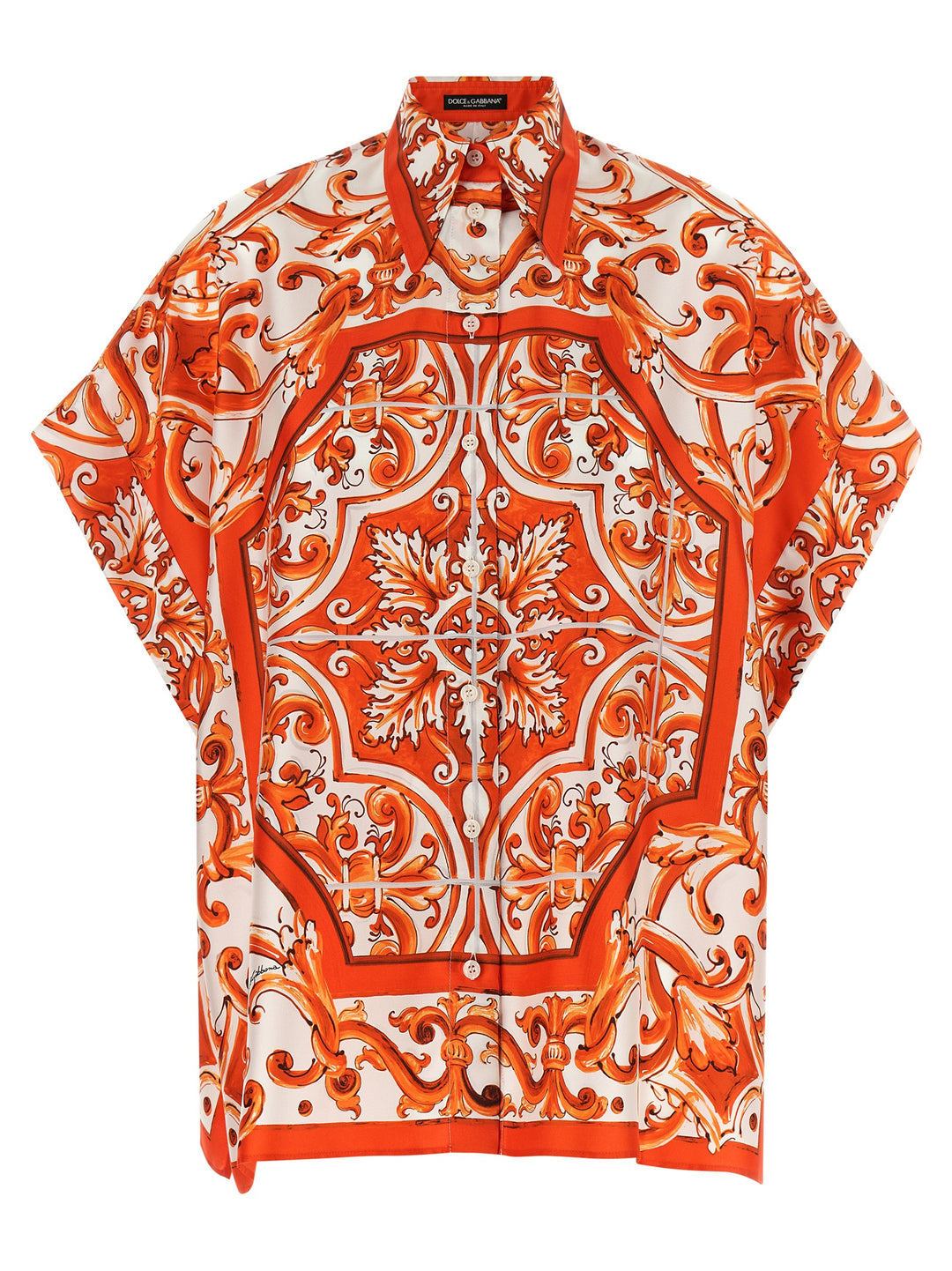 Dolce & Gabbana Maiolica Shirt and Blouse - Orange | 9e38e0b7e5b27796f6d391e56e40937fac4772a6