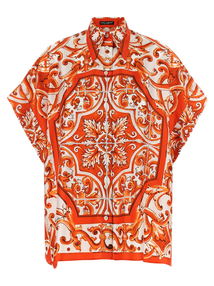 Dolce & Gabbana Maiolica Shirt and Blouse - Orange | 9e38e0b7e5b27796f6d391e56e40937fac4772a6