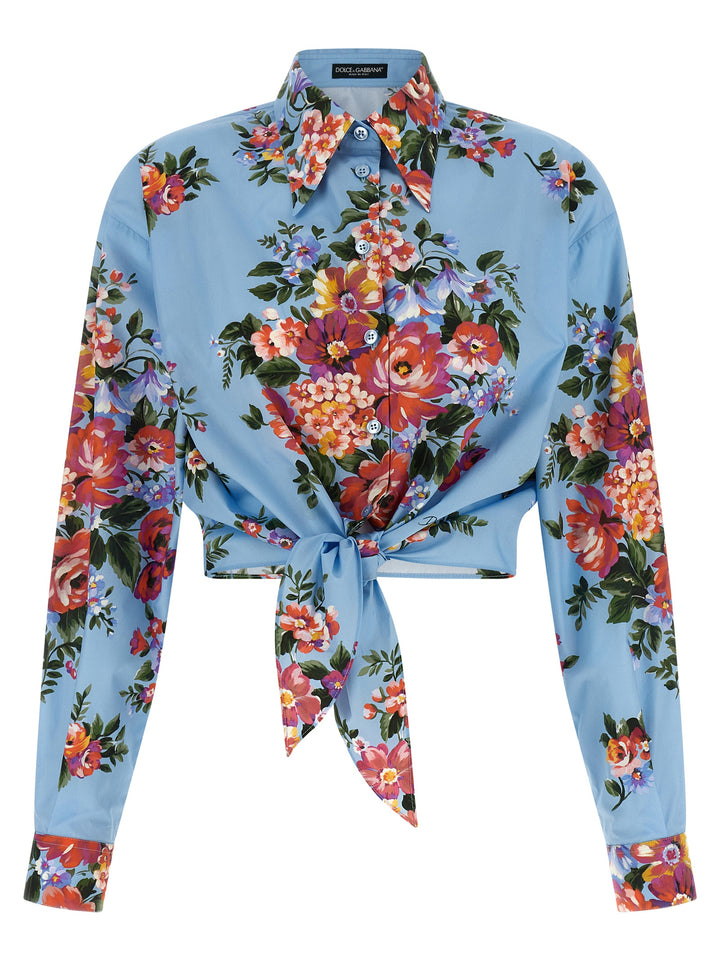 Dolce & Gabbana Mazzo Di Fiori Shirt and Blouse - Light Blue | d1a54940f86db73dad2b7ba37b62b2e20a72b541