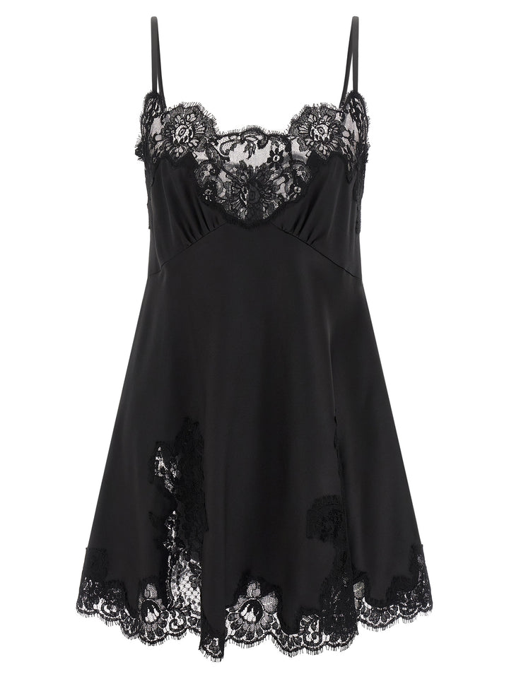 Dolce & Gabbana Satin And Lace Dress Dresses - Black | a11b1bf1c5f630bee8e2344238c49aa6661bf311