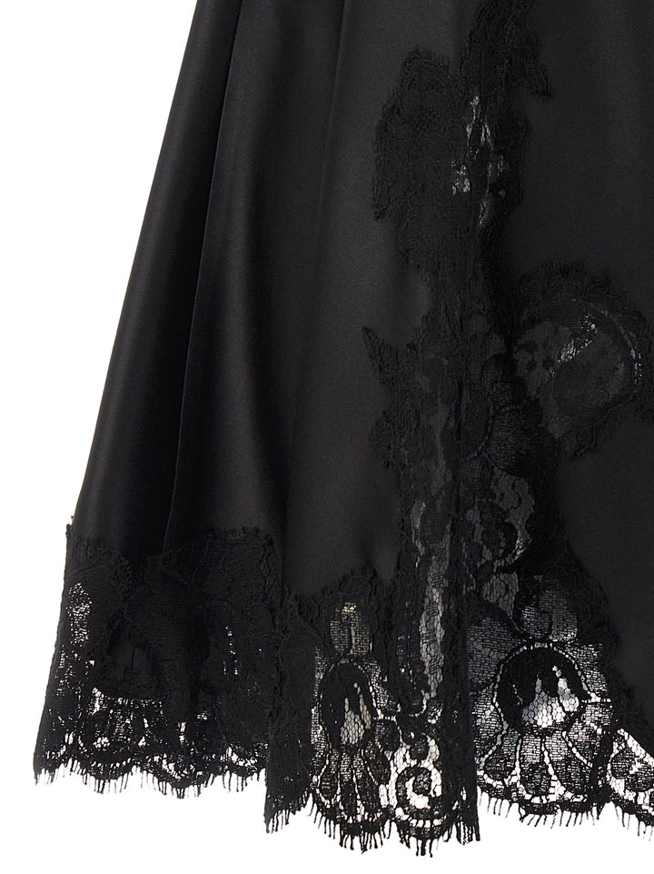 Dolce & Gabbana Satin And Lace Dress Dresses - Black | cfcd9b5809dbd1433b60a2f49b4c966dd9122b5e