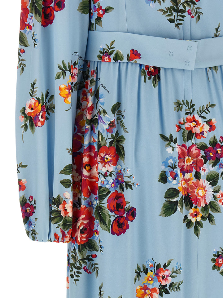 Dolce & Gabbana Mazzo Di Fiori Dresses - Light Blue | 8646249b2d1638506635f0d1d6f69d187180ad1a