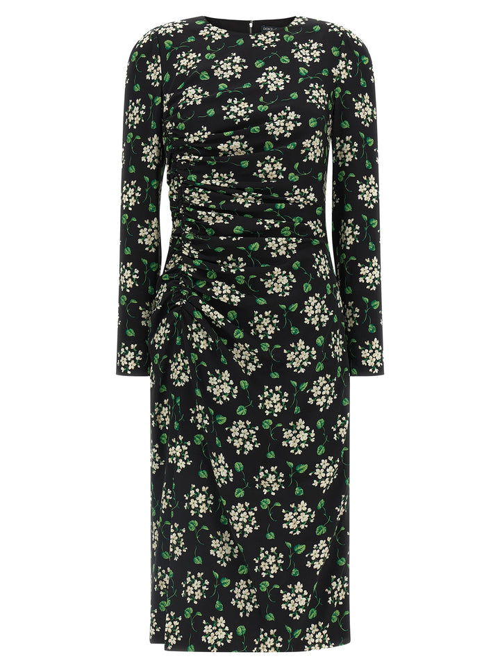 Dolce & Gabbana Flower Print Dress Dresses - Black | eacc6a47f449a222d1f511ee42eed0f2bfba6c5d