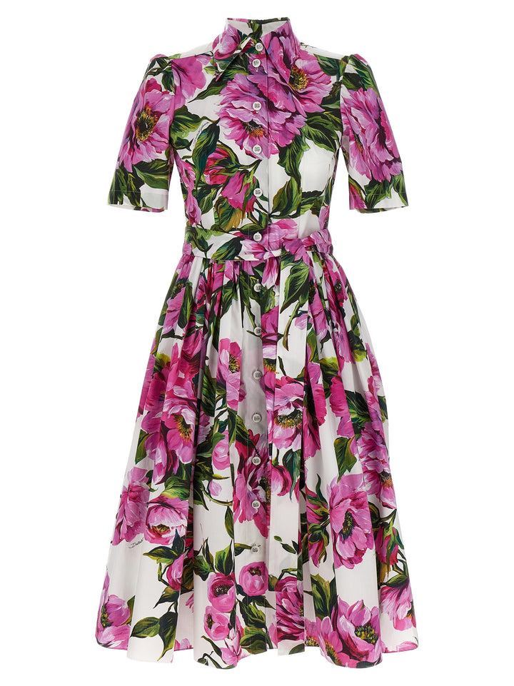 Longuette Floral Dress Dresses Multicolor