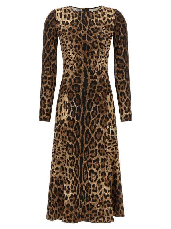 Animal Print Dress Dresses Brown