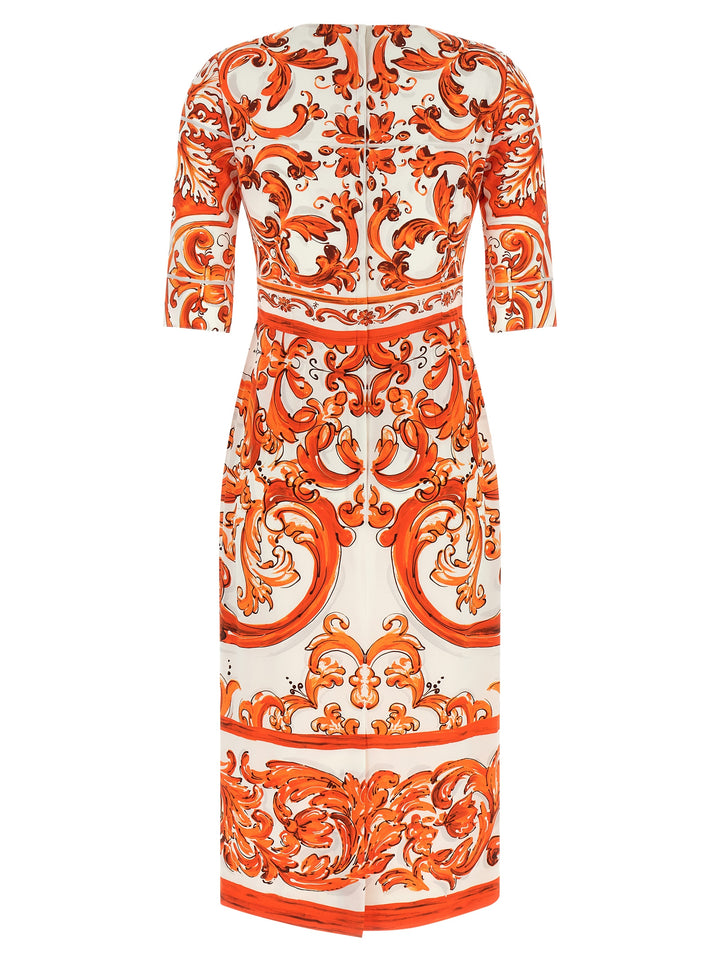 Dolce & Gabbana Maiolica Dresses - Orange | 781ee52636806111966b04f3e15f379af948d697
