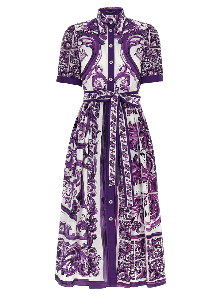 Dolce & Gabbana Maiolica Dresses - Purple | 69d5685af37db98ebd0315698d4691168a9448b9