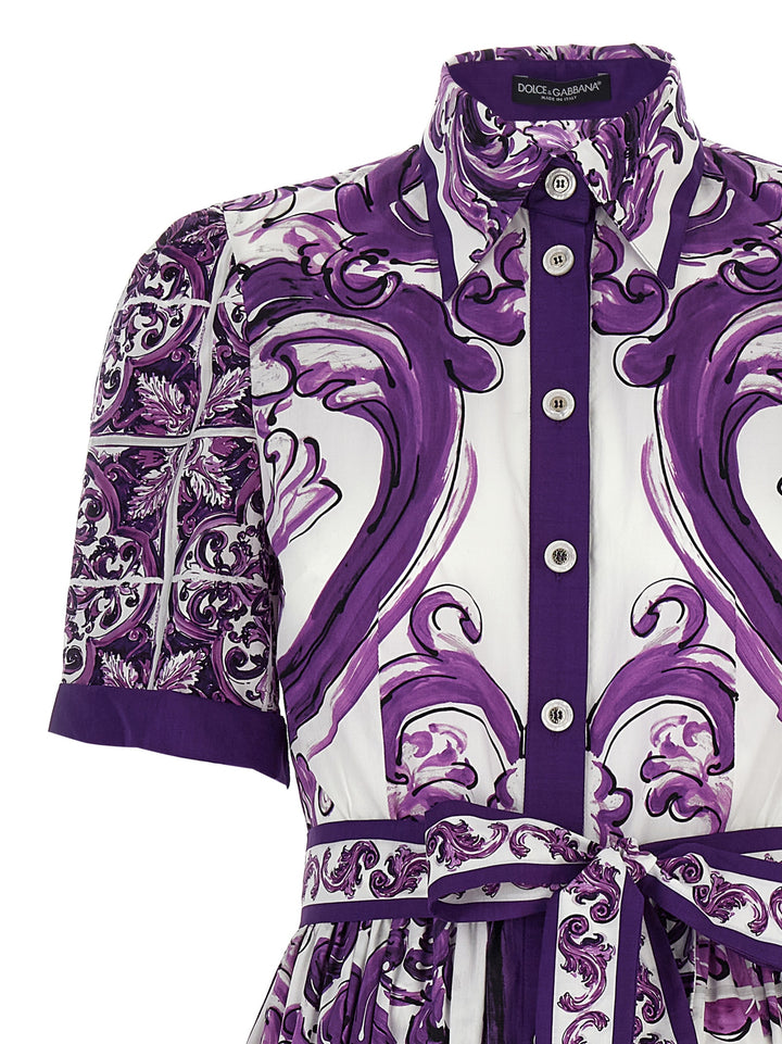 Dolce & Gabbana Maiolica Dresses - Purple | 8b52c724b11d5210cf5522ad324c17ba495e31bb