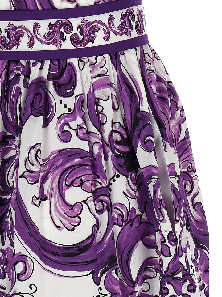 Dolce & Gabbana Maiolica Dresses - Purple | fa20acfd99db25420cedd10cceb0a9cd153524ae