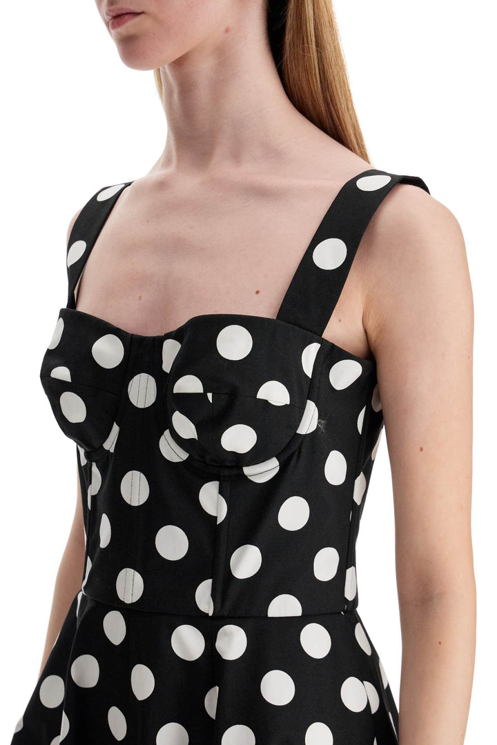 Mini Abito A Bustier Stampa Pois