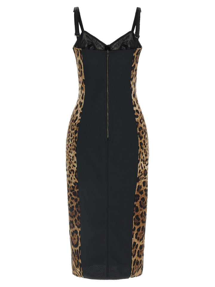 Dolce & Gabbana Animal-Print Corset Dress Dresses - Brown | 683c5a276ca2aa0cfdc6ccd787605b54bf75b492