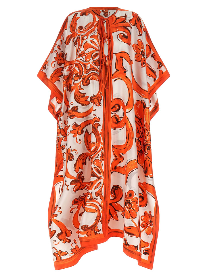 Dolce & Gabbana Maiolica Dresses - Orange | da7f631a8f5d52e454d927f17eff8a1d665f202e