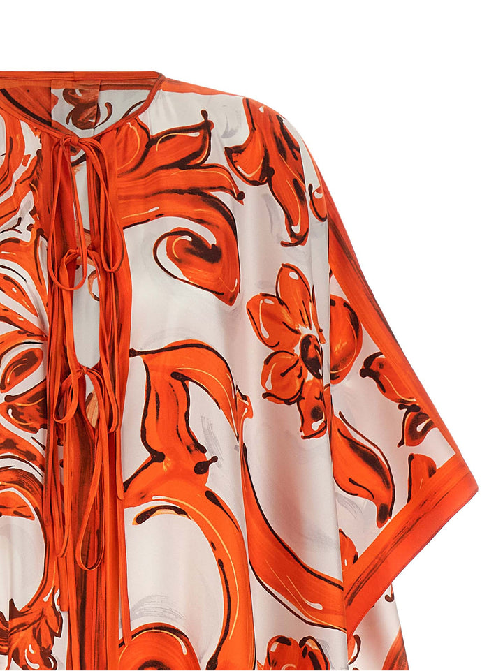 Dolce & Gabbana Maiolica Dresses - Orange | 399526e32bfe4ba469c8e91ba5a4c4e7a1a41be3