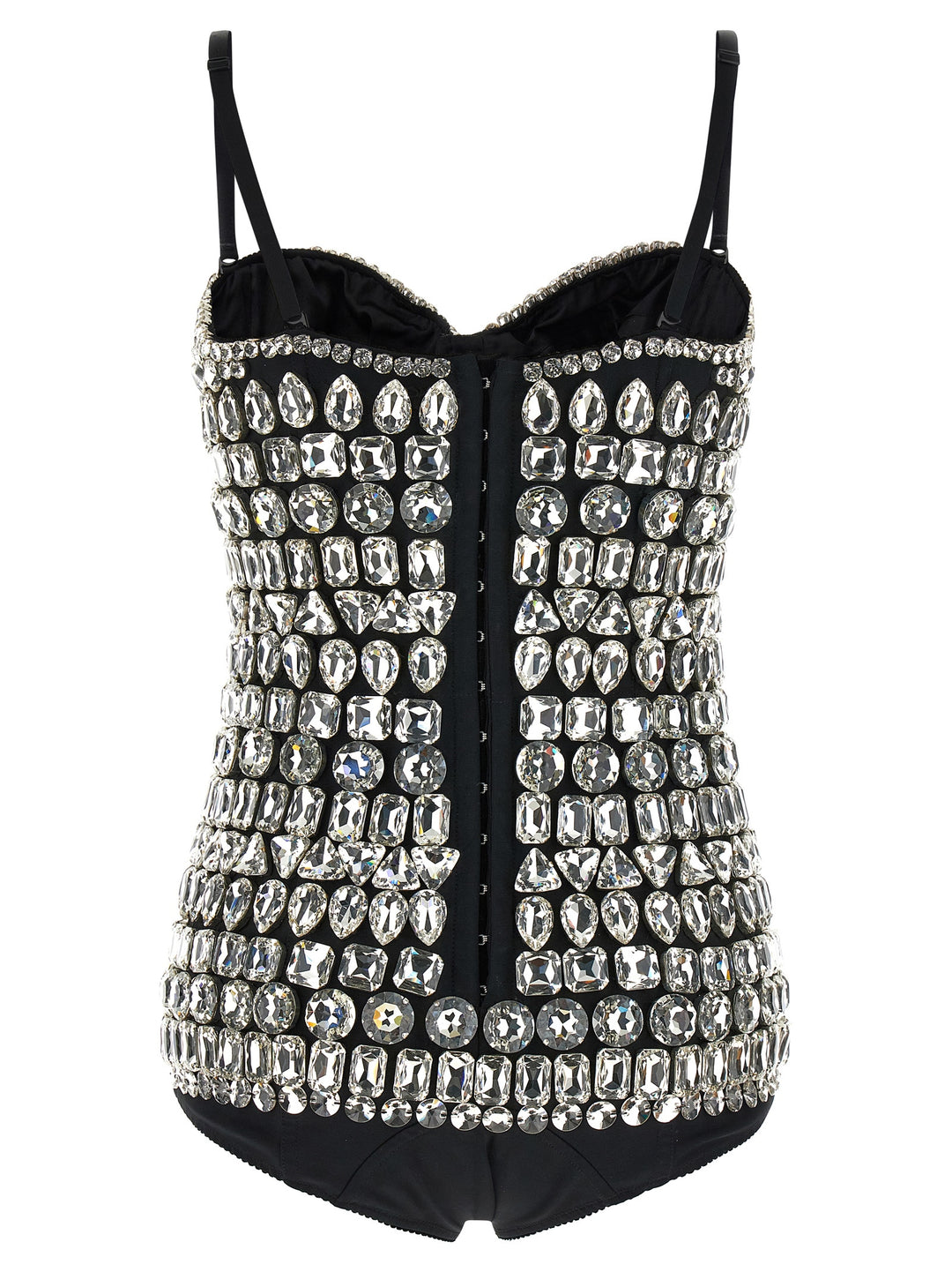Dolce & Gabbana Crystal Bodysuit Tops - Silver | 8e70be316b6227a53c3060d9404ccd8f58b18158
