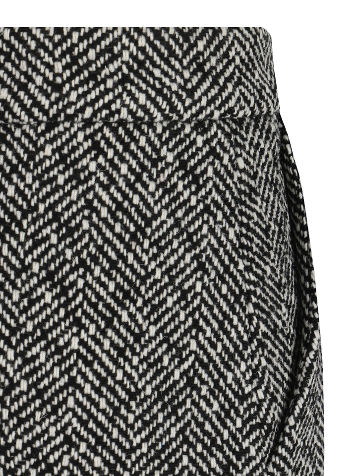 HERRINGBONE MIDI SKIRT