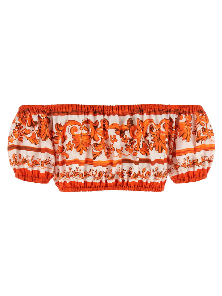 Dolce & Gabbana Maiolica Tops - Orange | fff14b92cdbff9edca4b1c5632f64760f9aa411d