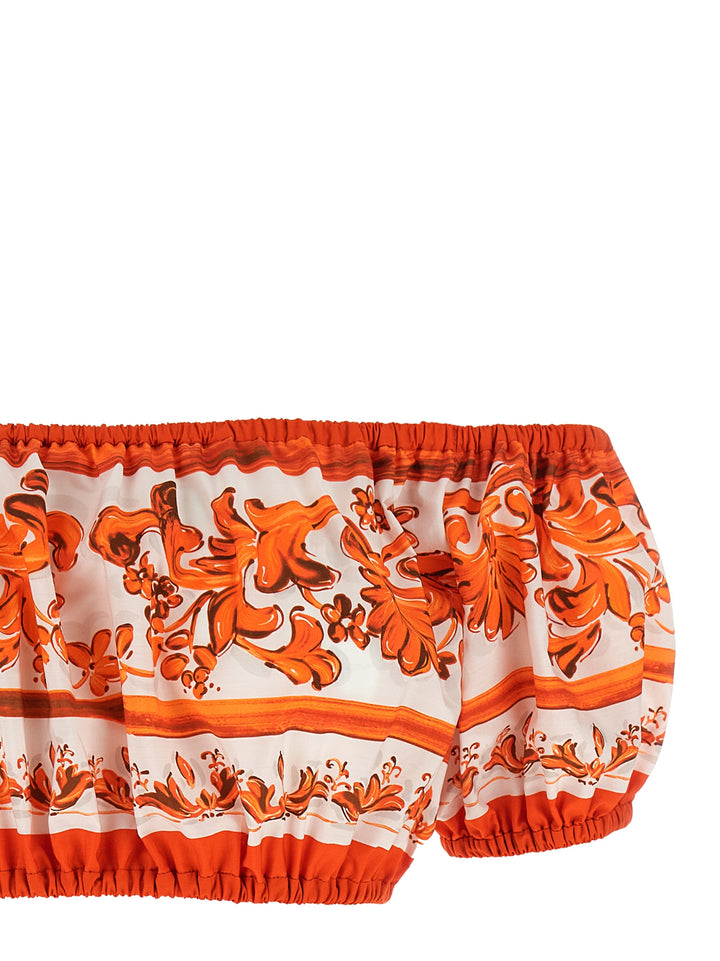 Dolce & Gabbana Maiolica Tops - Orange | 766b6b25684b2a9cd4166bed48c5032067e3c927