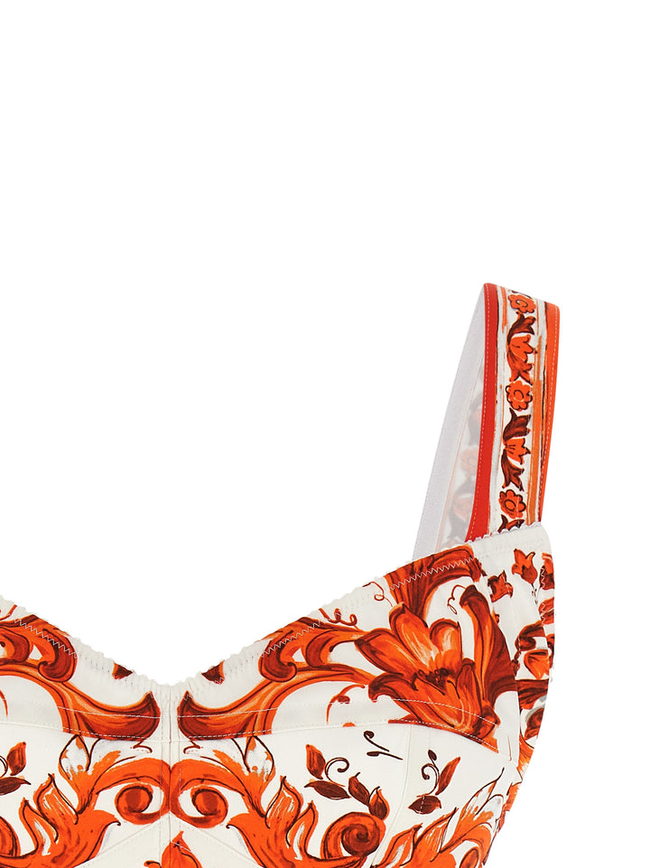 Dolce & Gabbana Maiolica Tops - Orange | c17e2539a8e61cba480bce19524b0aa5efc91e03