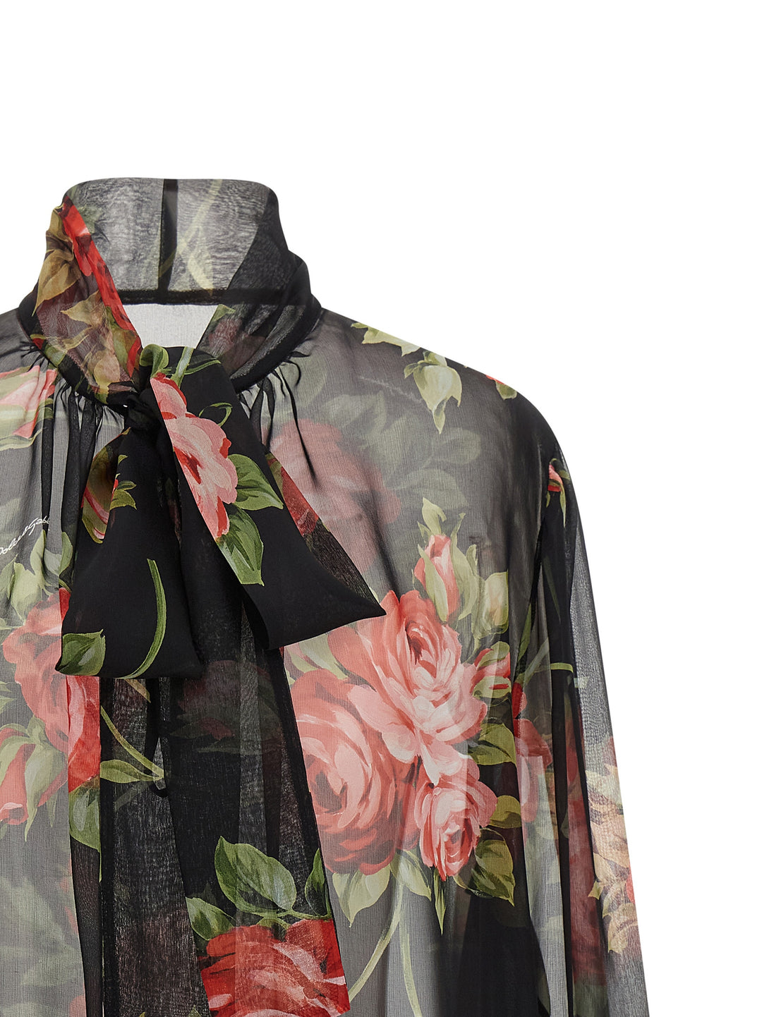 Dolce & Gabbana Bouquet Rose Tops - Black | 8ff40c4b1658c76878f3be935f66ed3e3972dfff