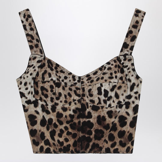Leopard-Print Bustier