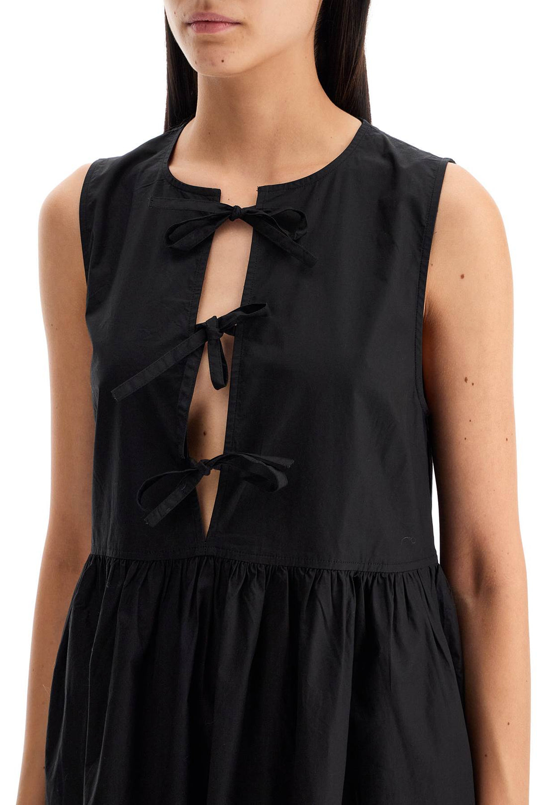 Tie String Poplin Dress