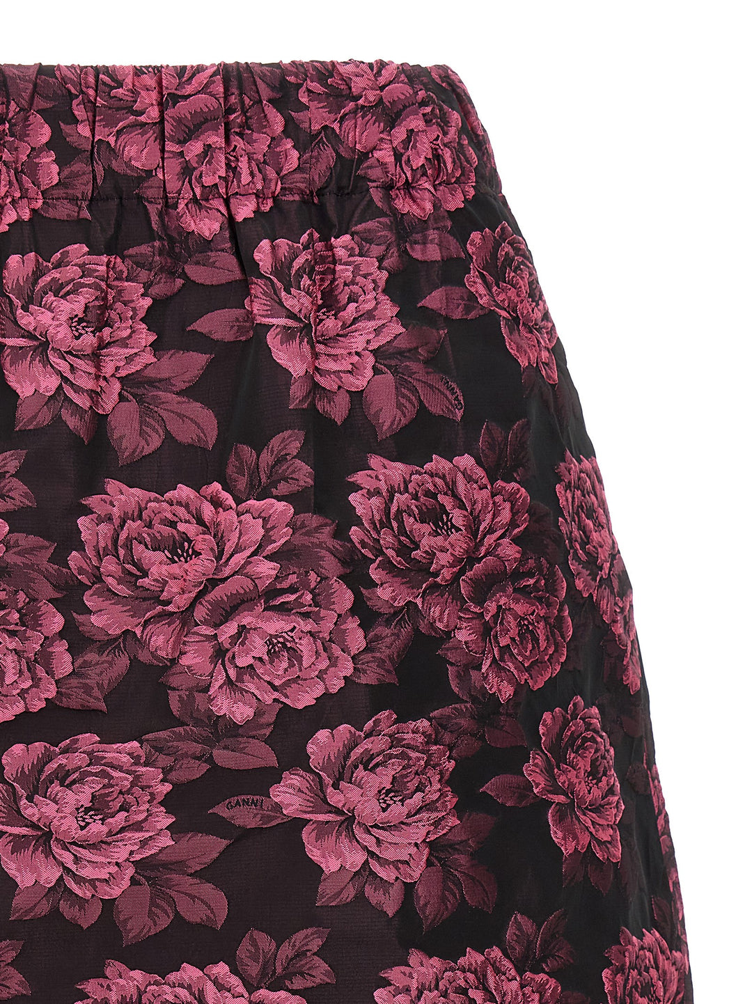 Floral Jacquard Skirt Skirts Fuchsia