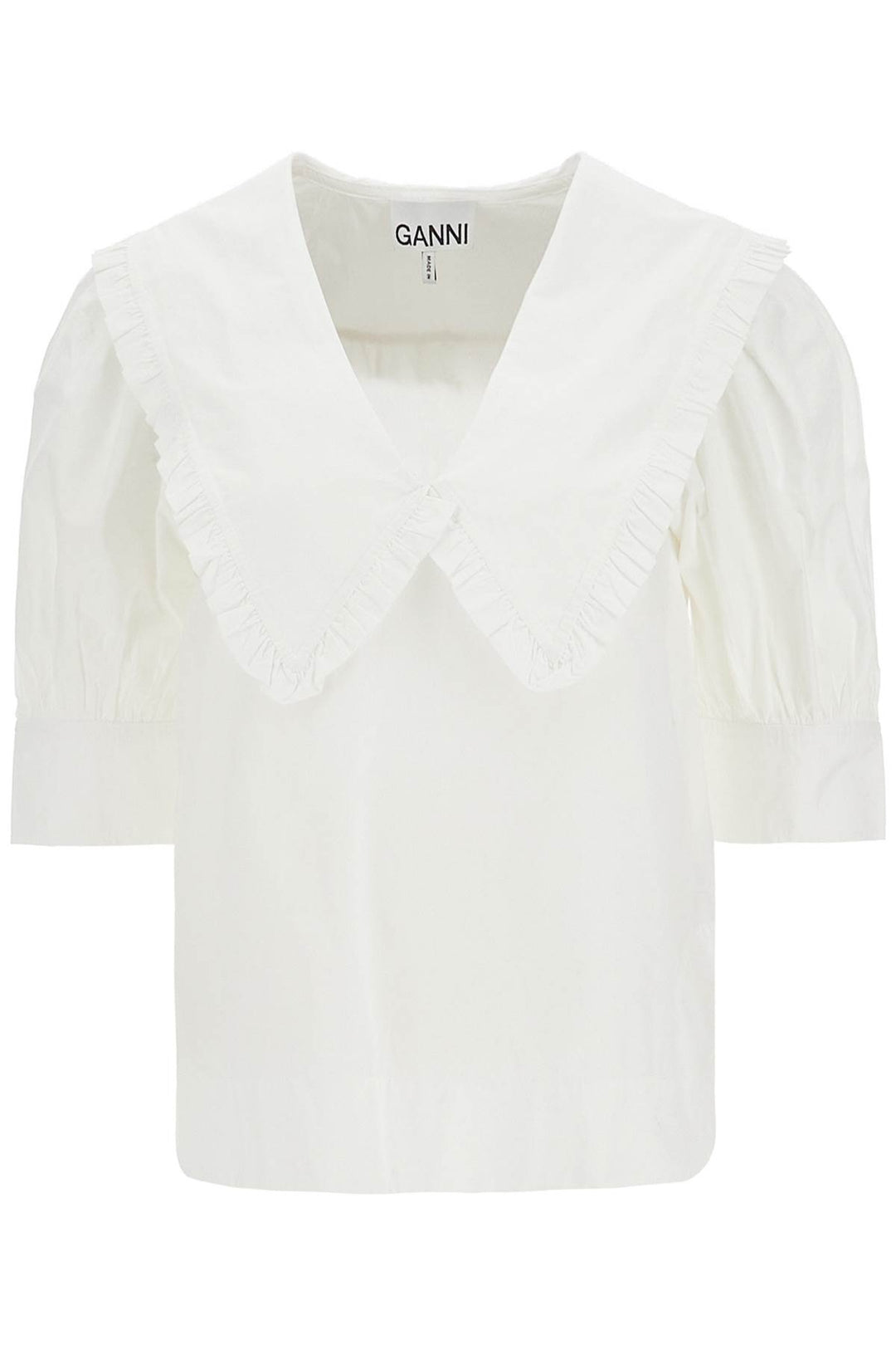 Blusa Con Colletto Esagerato E Volant