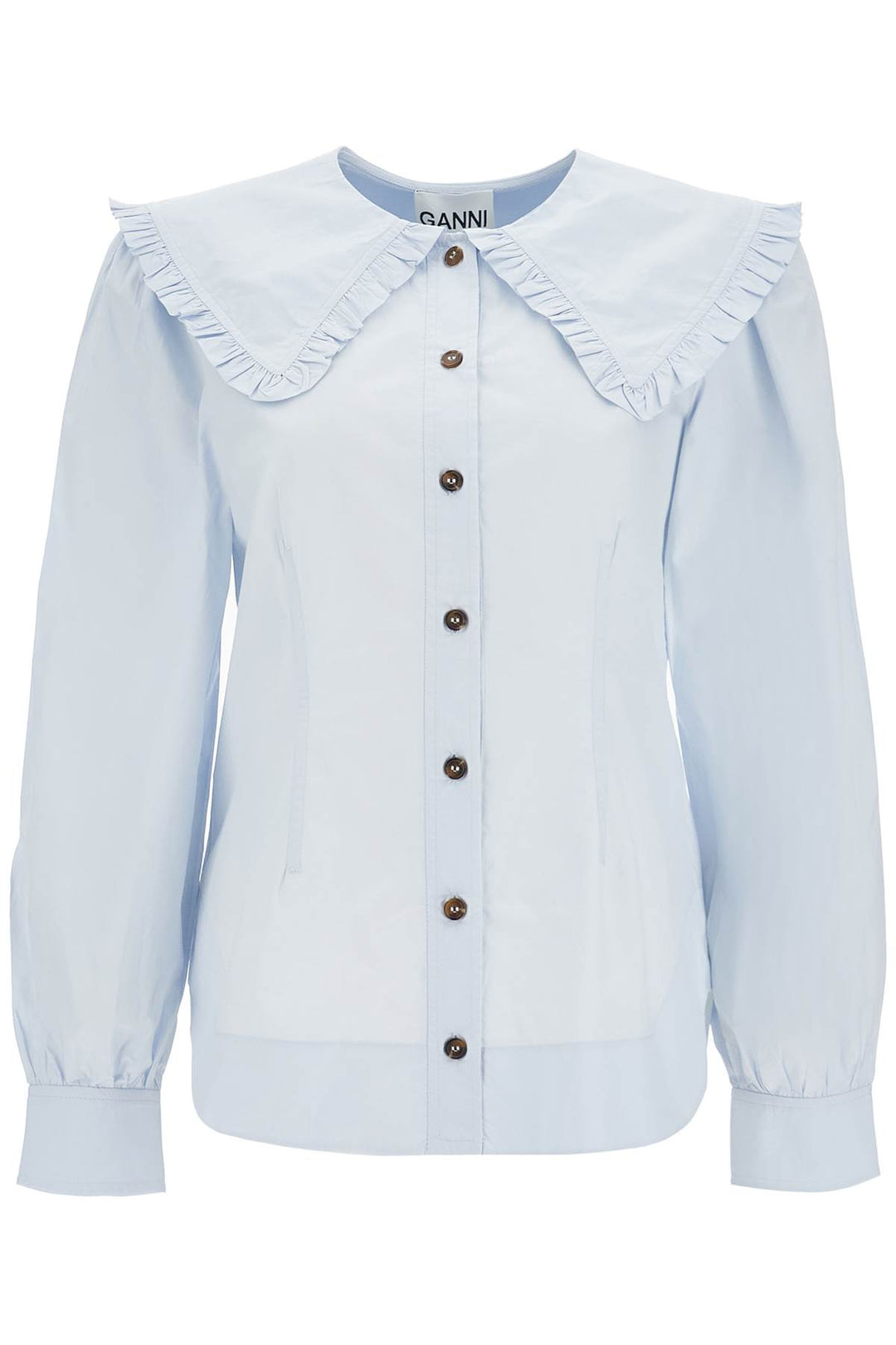 Poplin Shirt With Oversized Collar