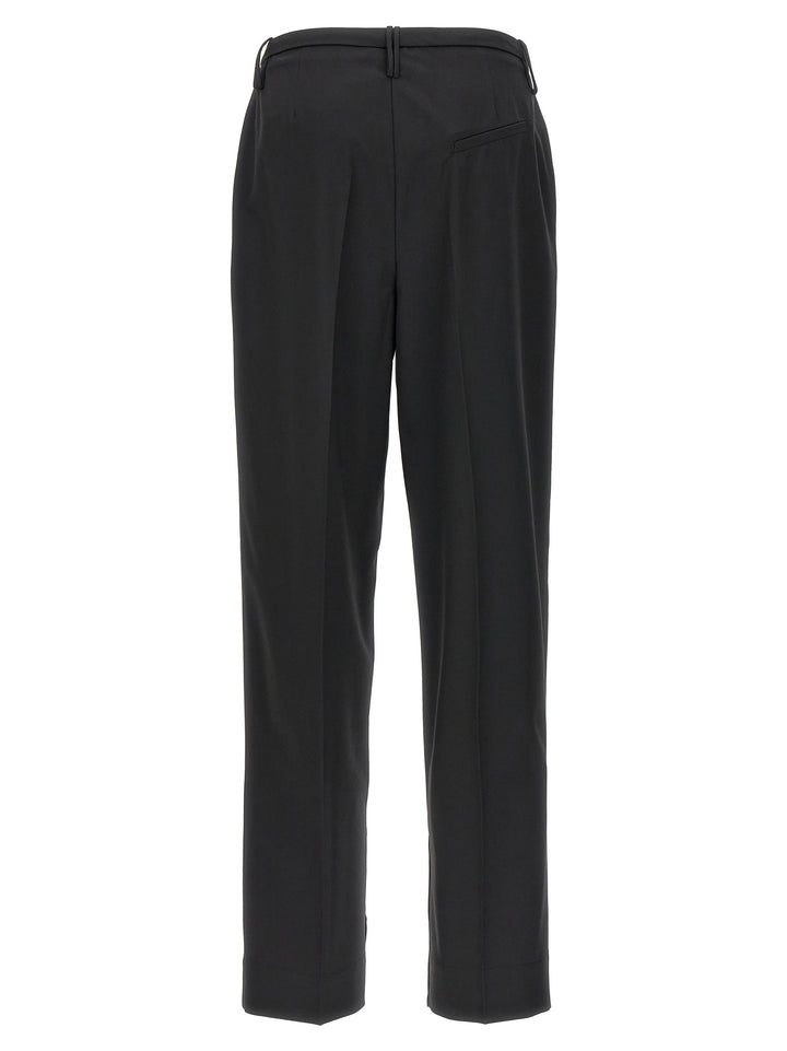 Pleated Trousers Pants Black