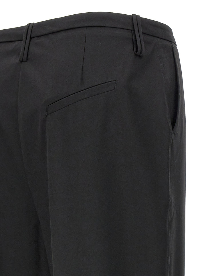 Pleated Trousers Pants Black