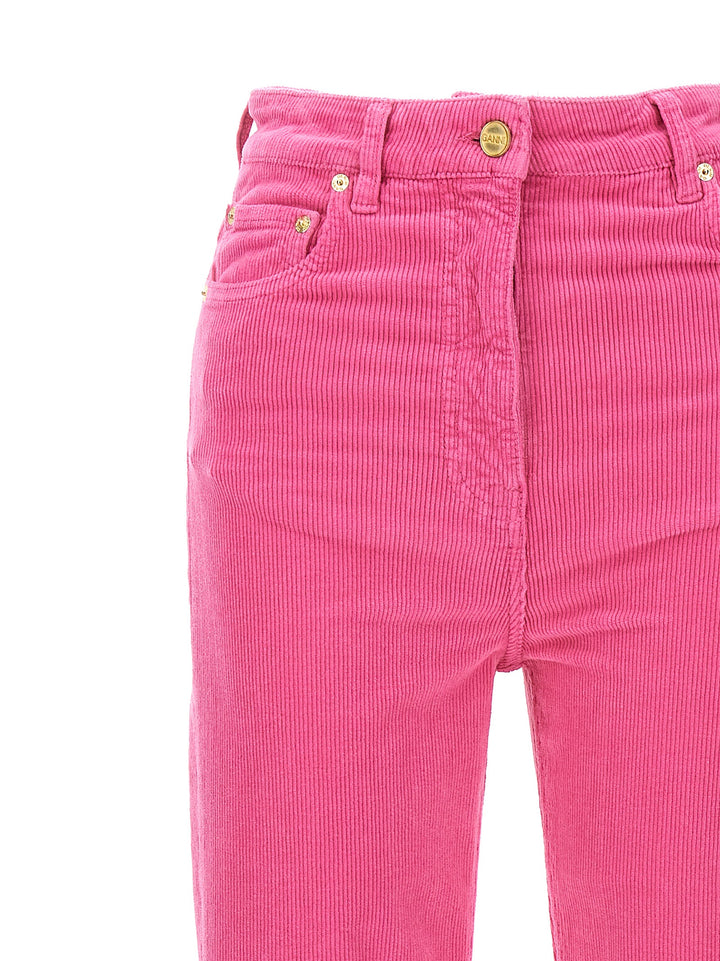 Corduroy Trousers Pants Fuchsia