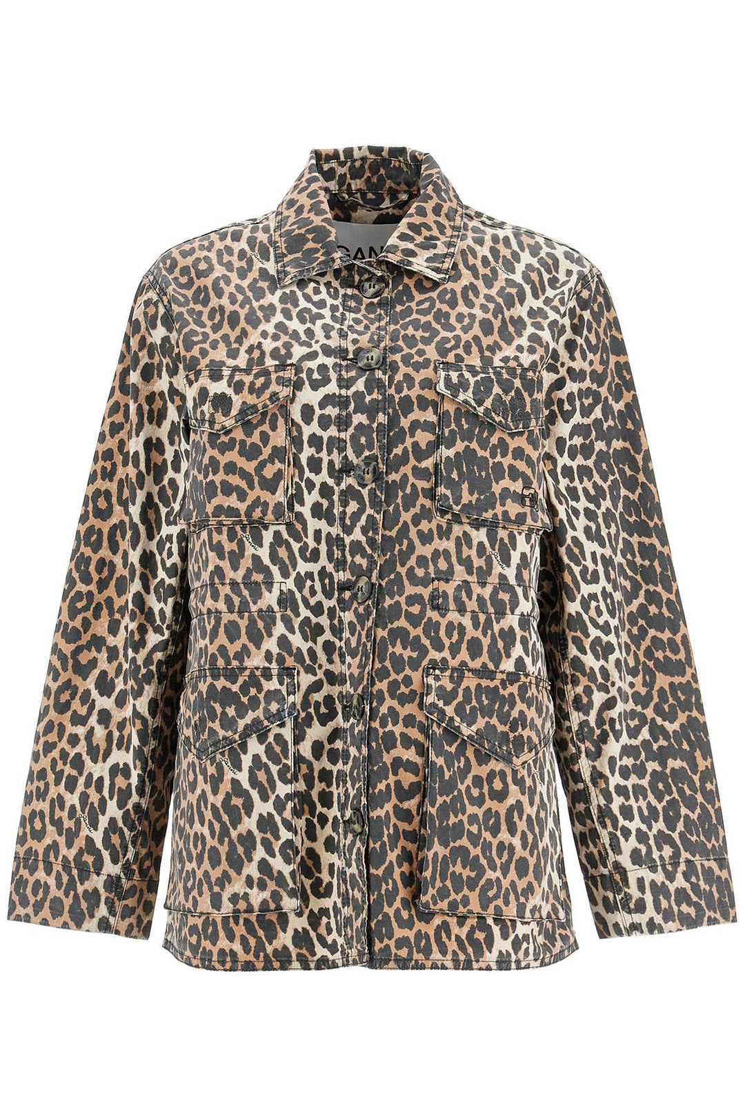 Overshirt In Tela Leopardata