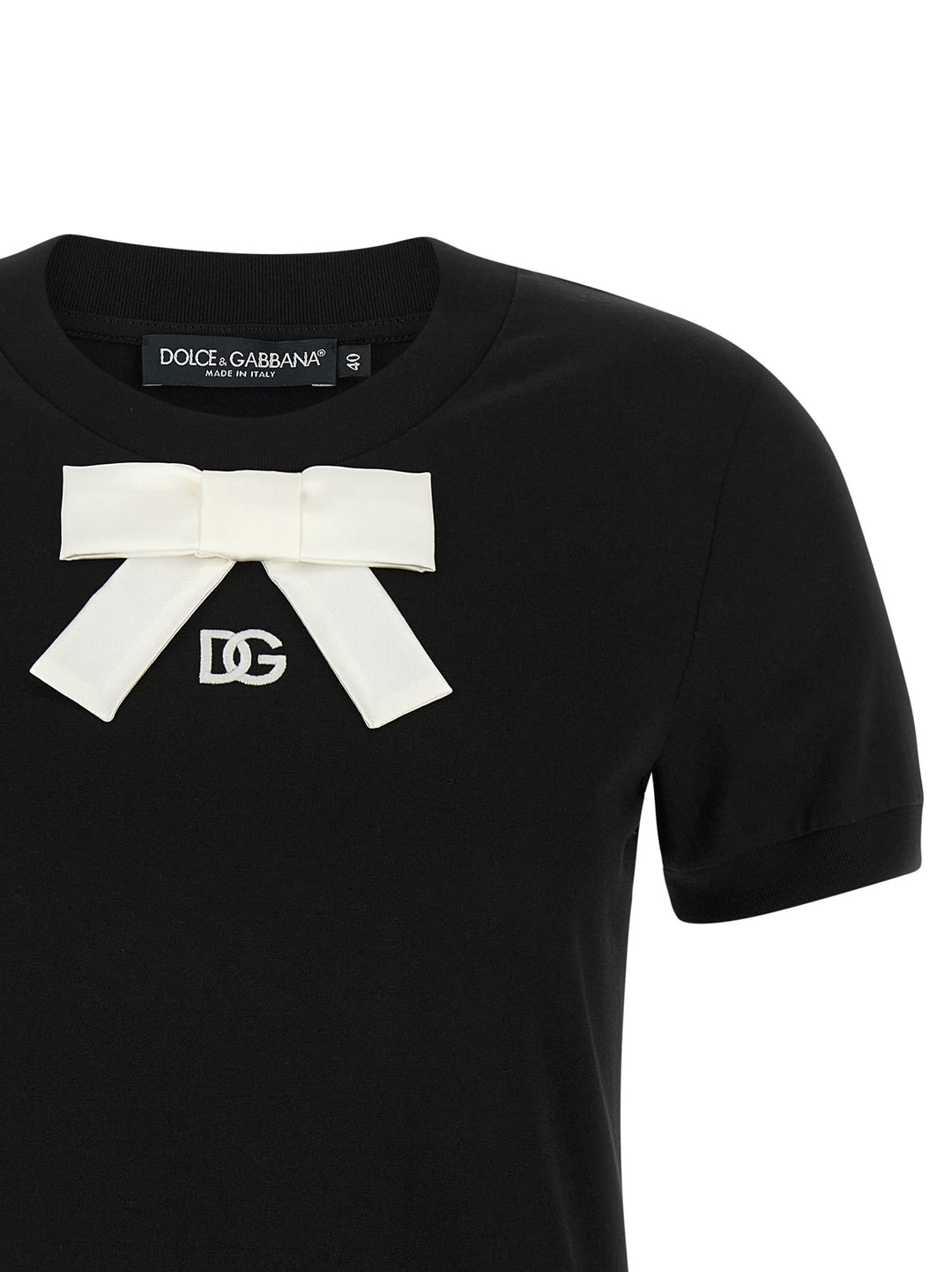 Dolce & Gabbana Bow T-shirt - Black | 5efb088f424abd6ab3e2309ba5843877aab9279a