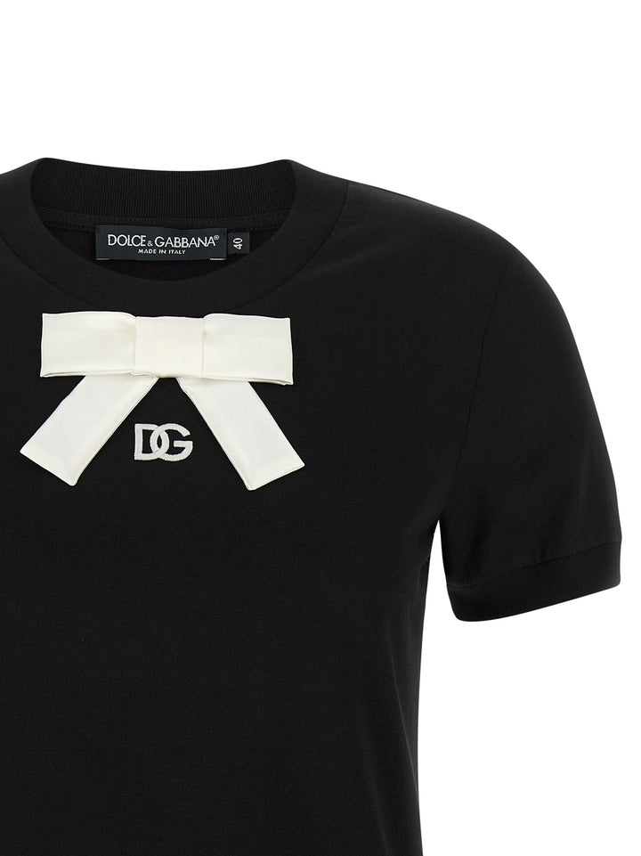 Dolce & Gabbana Bow T-shirt - Black | 5efb088f424abd6ab3e2309ba5843877aab9279a