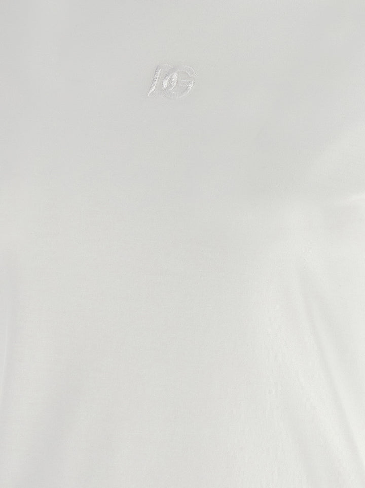 Dolce & Gabbana Logo Embroidery T-shirt - White | 9283f2e04f01a142fe70d947051d4ac59b28c421