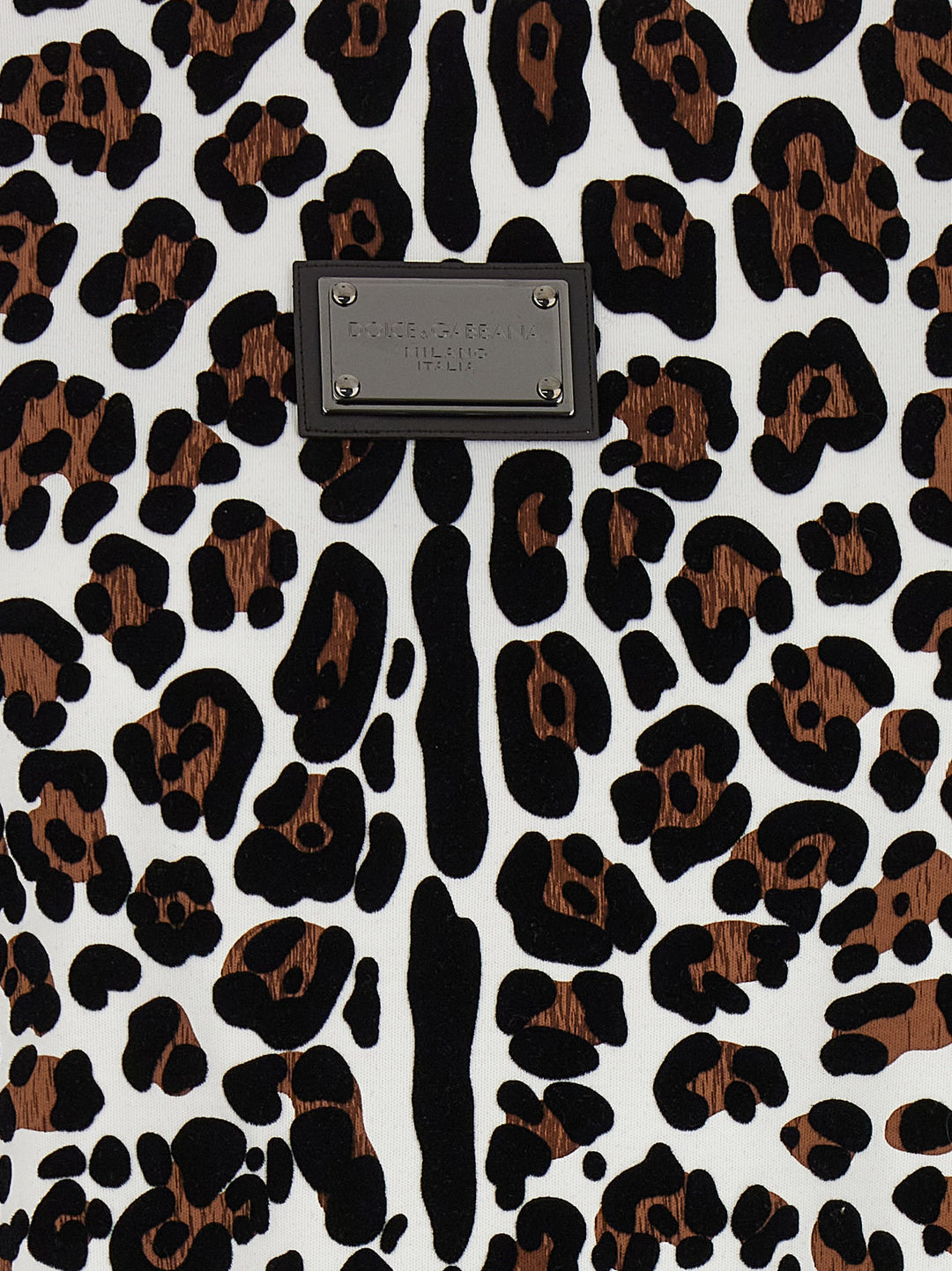 Dolce & Gabbana Animal Print Logo Plaque T-shirt - Multicolor | 58a24cfc62a9a55905c60cff457037779c4bf881