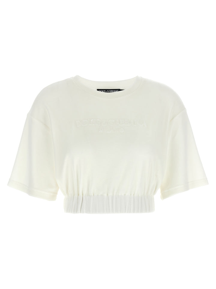 Logo Chenille Top Tops White