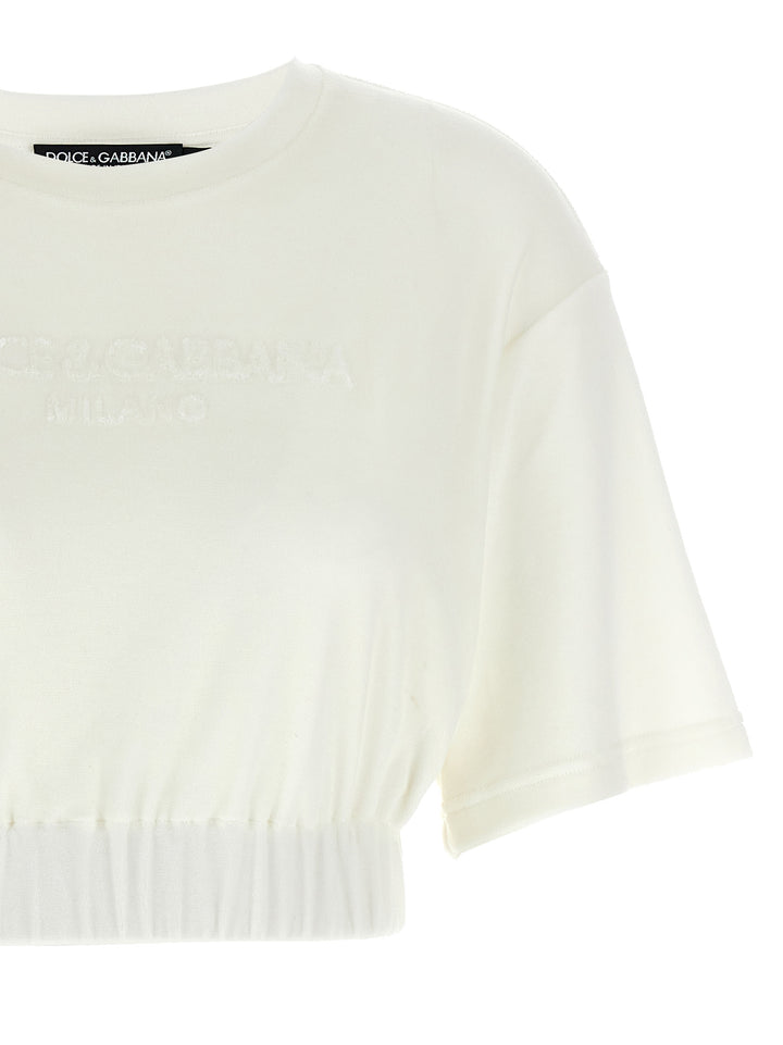 Logo Chenille Top Tops White