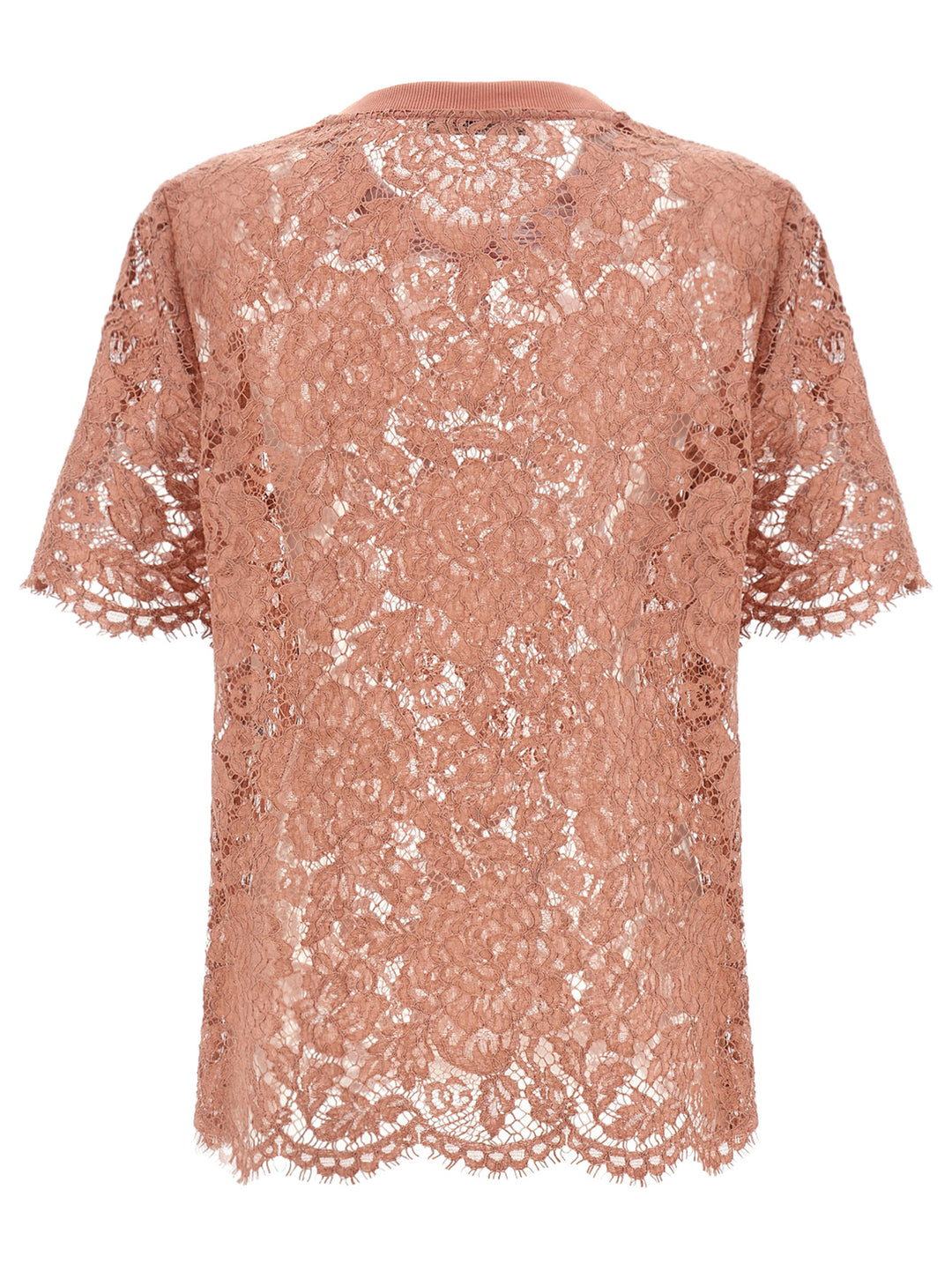 Dolce & Gabbana Lace T-shirt - Pink | d170a0c142a9727942960f6c4632c142b340e524