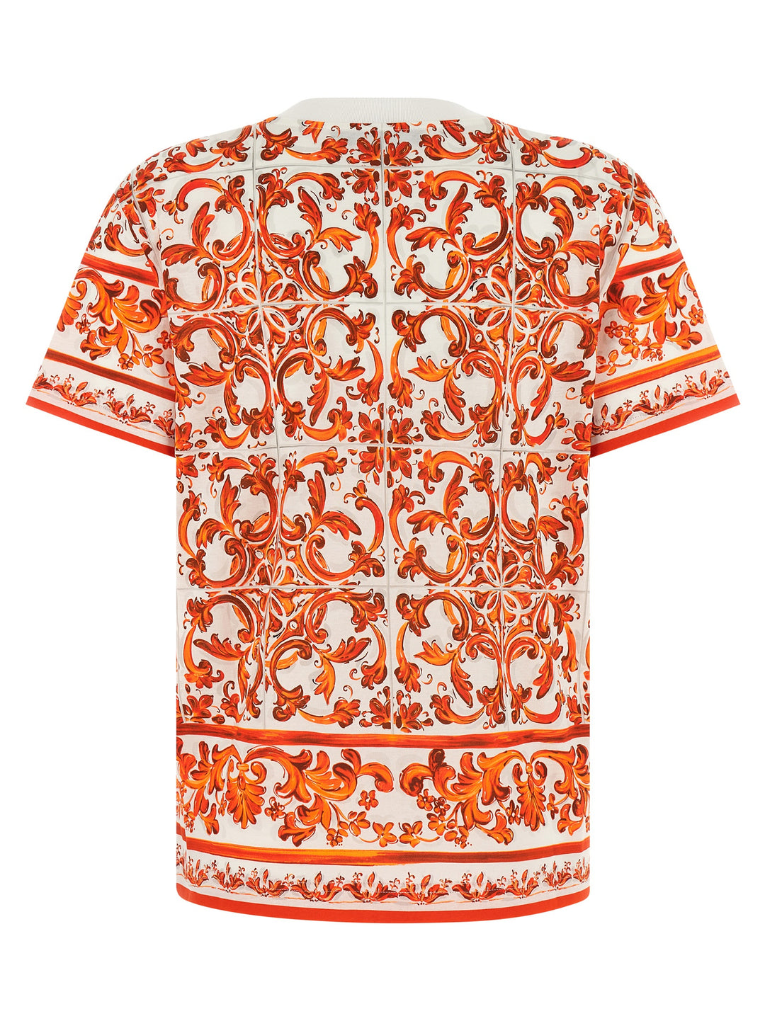 Dolce & Gabbana Maiolica T-shirt - Orange | f3c2d53f8a1041228ae1a4f08abd1db8639cb1ee