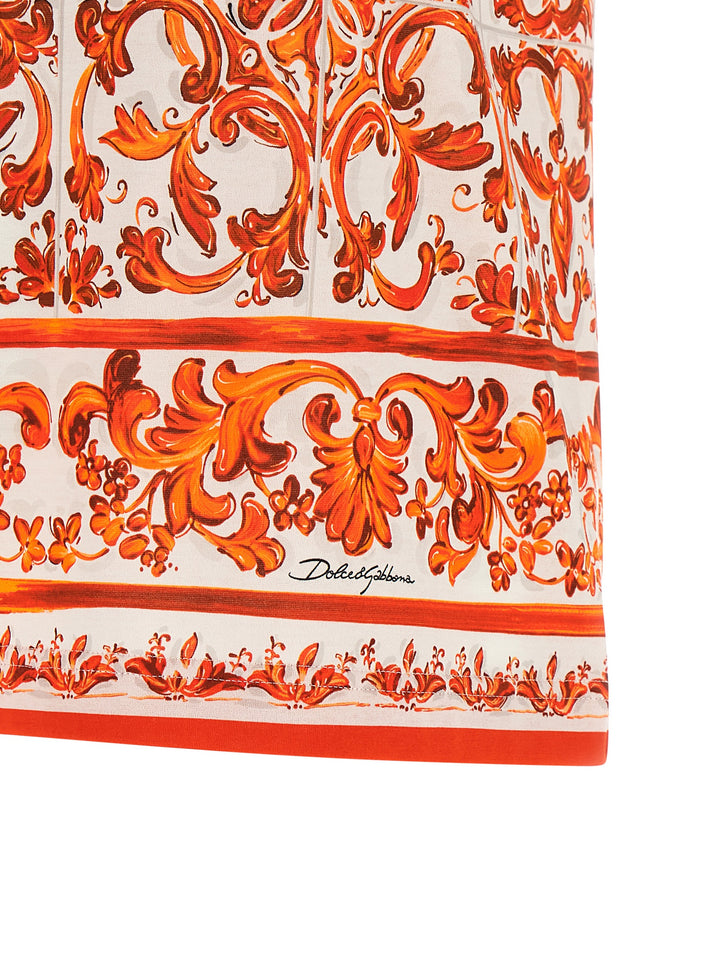 Dolce & Gabbana Maiolica T-shirt - Orange | b25d883d84a3fadad21f80f2d400f5f887db1d26