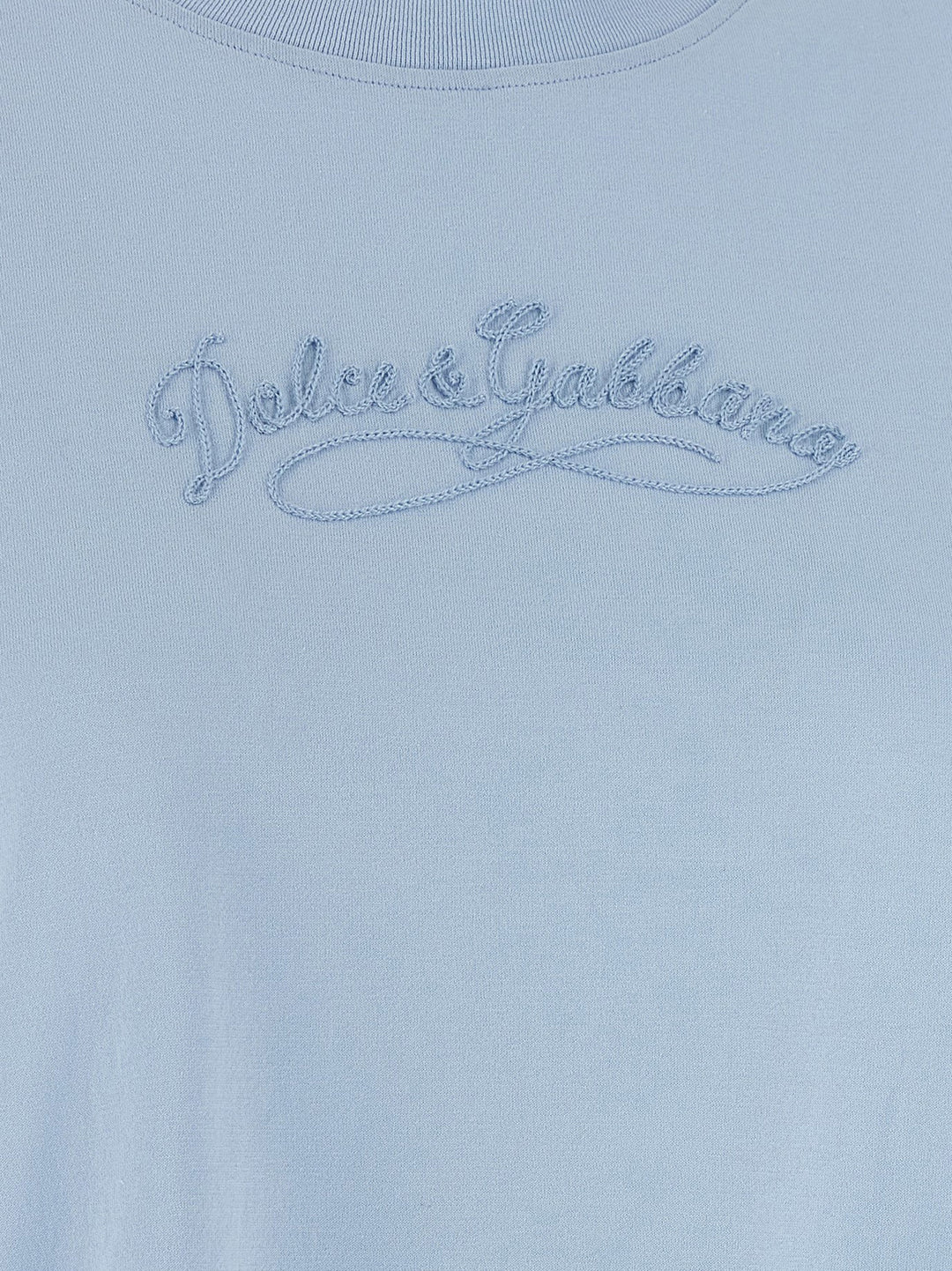 Dolce & Gabbana Chain Embroidery T-shirt - Light Blue | b417cdc7c02f32769819537748e8c10ede41d8b7